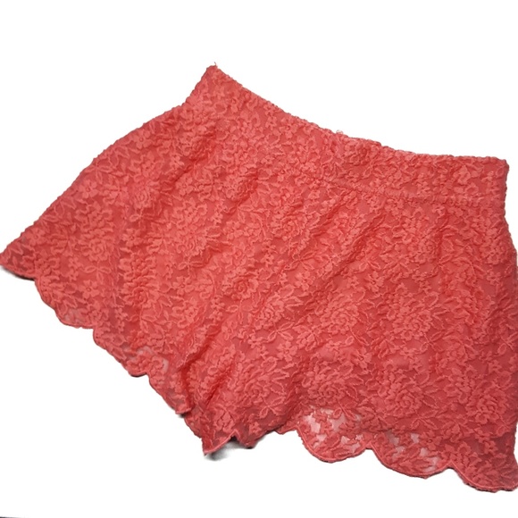 Free People Pants - Free People Scallop Hem Lace Shorts